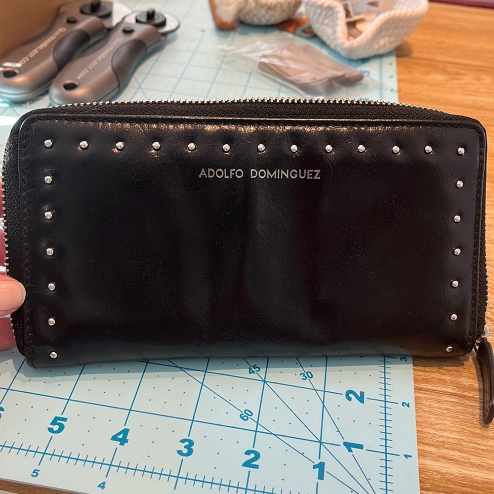 Adolfo Dominguez clack clutch or wallet.